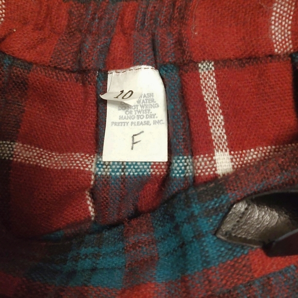 Vintage Red Plaid Scottish Skirt with Pin - Picture 7 of 7